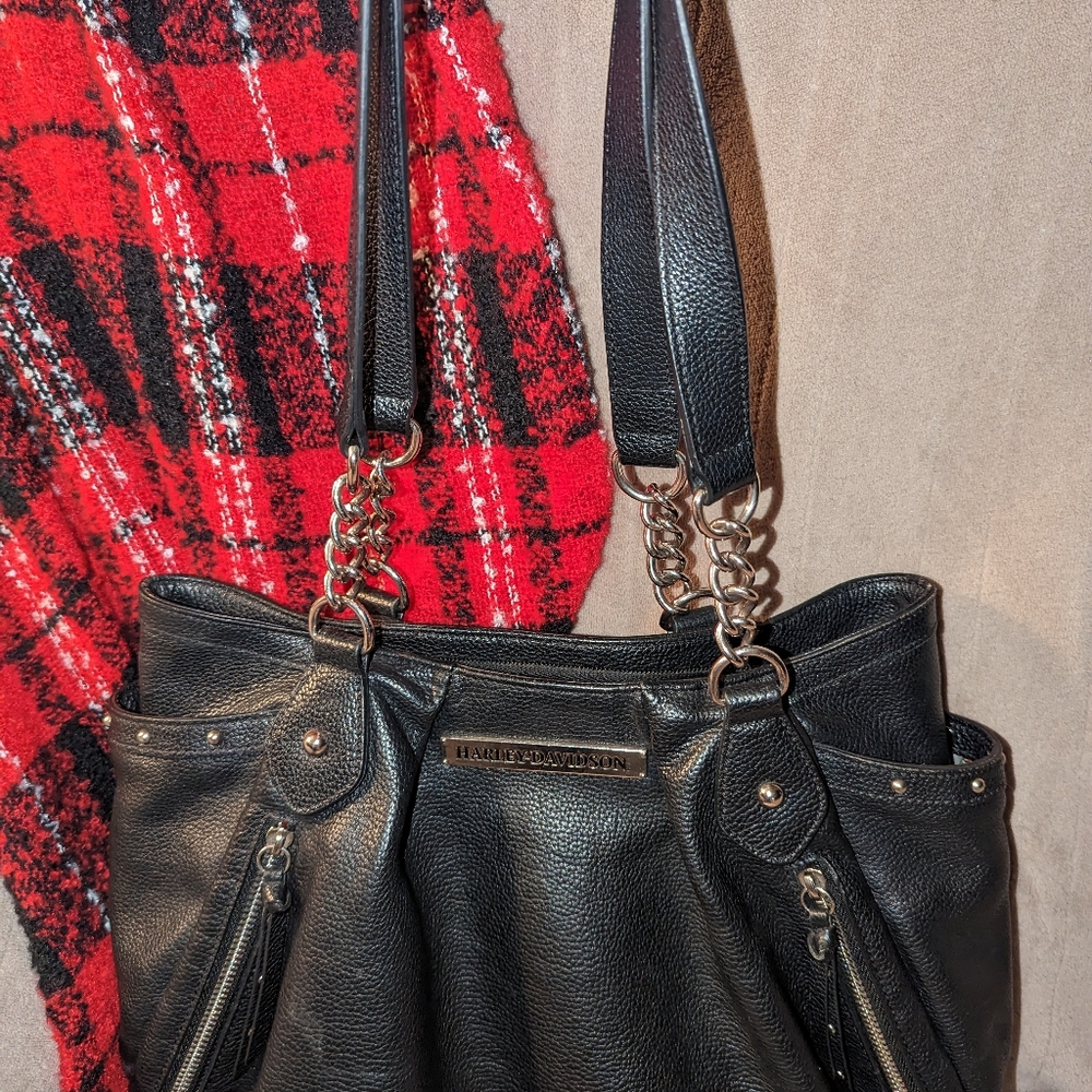 Harley Davidson leather purse satchel handbag